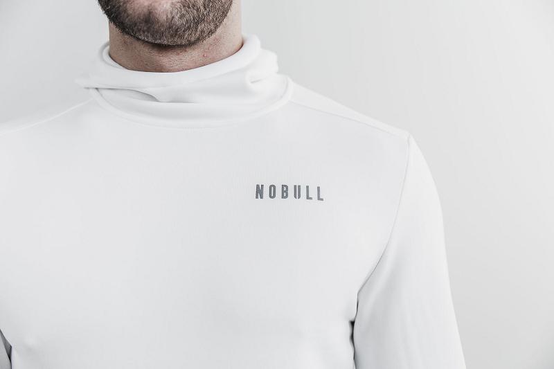 Men's Nobull Performance Pullover Hoodie White | SG K2525O